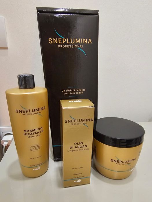 Sneplumina Box - sampon, masca, ulei par argan
