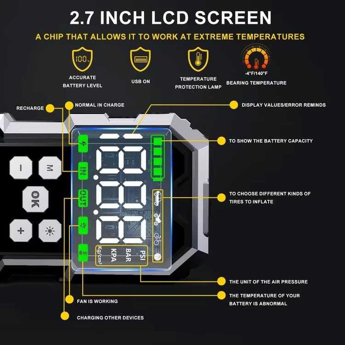 BSMOOM B05 26800mAh - стартер + компресор за автомобил, Jump Starter