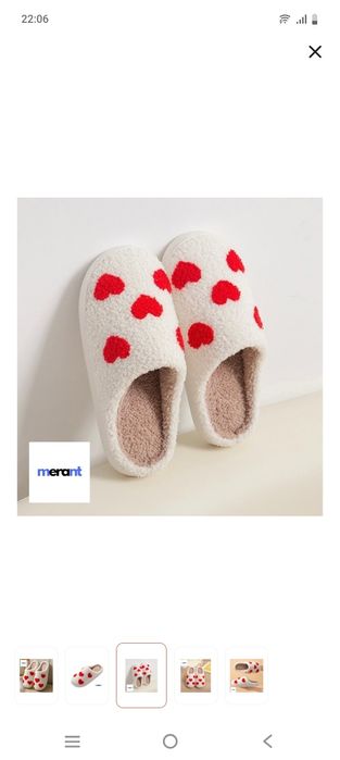 Тапочки с сердечками