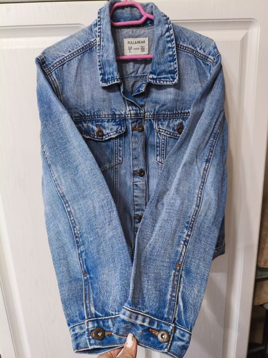 Geacă denim albastră