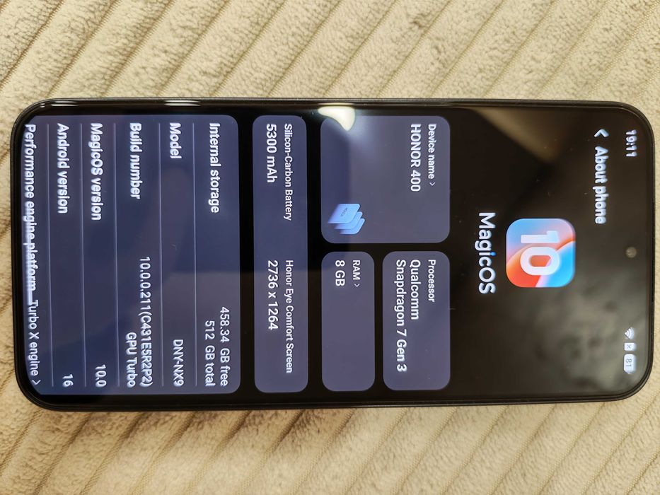 Honor 400 black 512/8