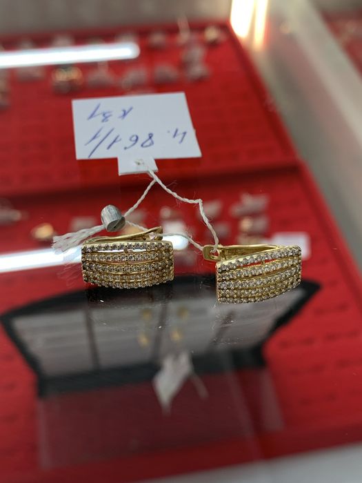 Золото серьги г.Астана