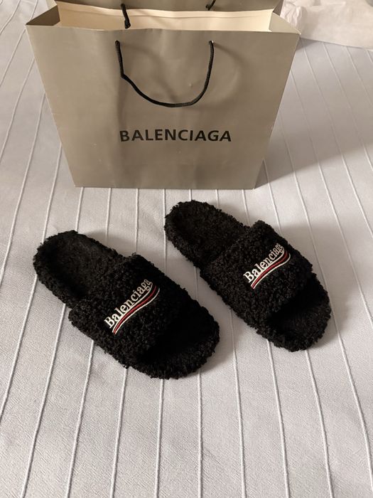 Balenciaga Fur Slides