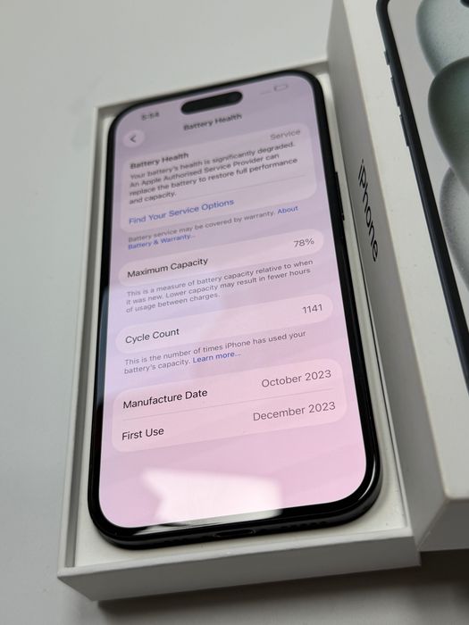 Apple iPhone 15 Black 128ГБ