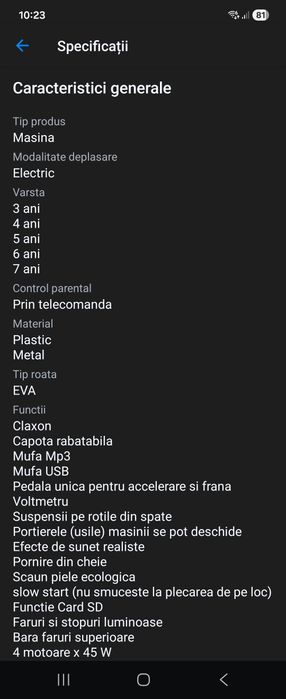 Mașina electrica jeep