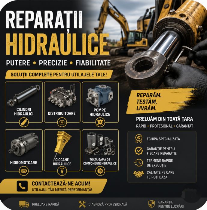 Executam reparatii componente hidraulice