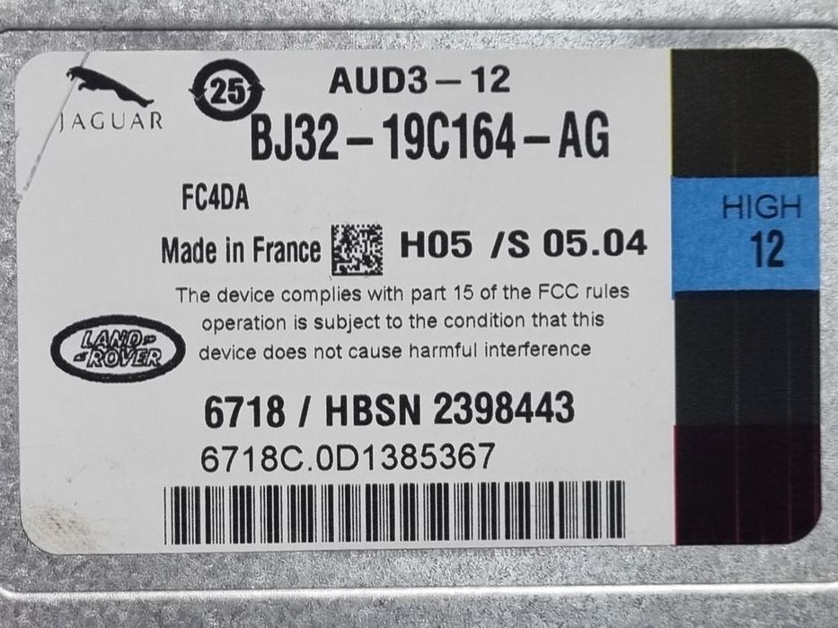 Amplificator audio Land Rover Range Rover Evoque 2012 - 2015 (1228) BJ3219C164AG