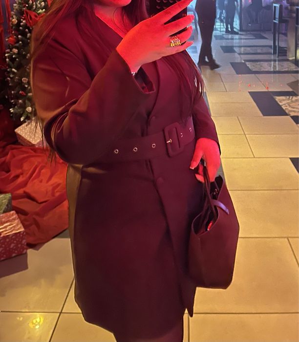 Коричневое платье пиджак