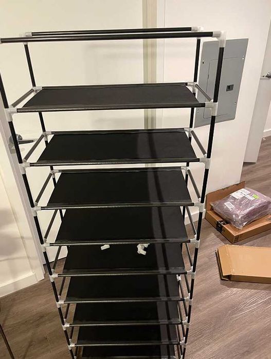 Нов фабричен шкаф за обувки, стелаж за обувки 9 рафта