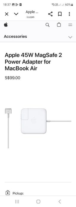 Incarcator  laptop apple magsafe 45w Nou