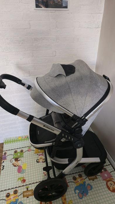 Комбинирана бебешка количка 3 в 1 KikkaBoo - Irene, Light Grey