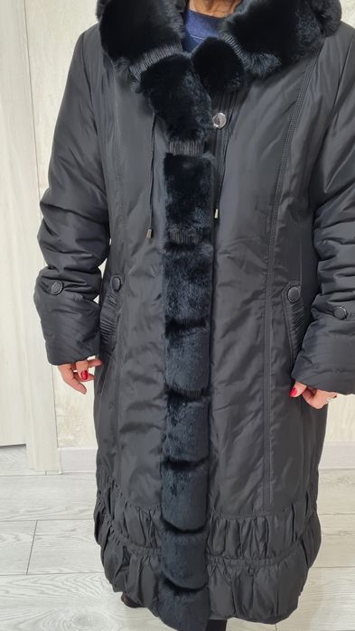 Пальто на заячьем подкладе с шиншилой