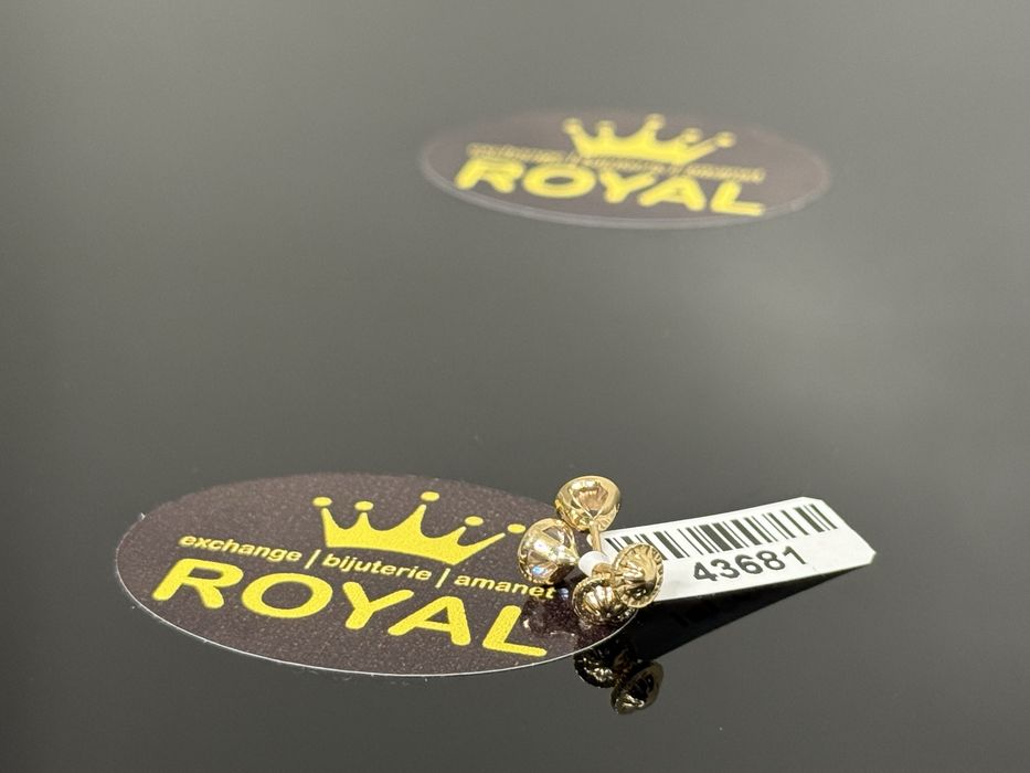 Bijuteria ROYAL : Cercei AUR 14K NOU / 0.66 GR