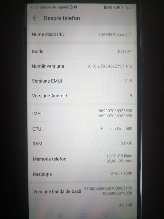 Telefon Huawei P smart dual sim