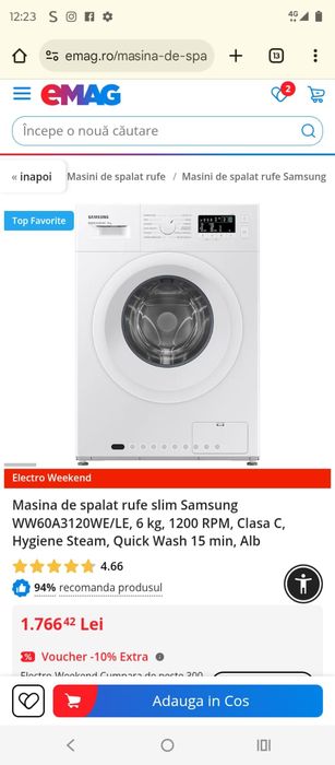 Masina de spălat Samsung aproape noua