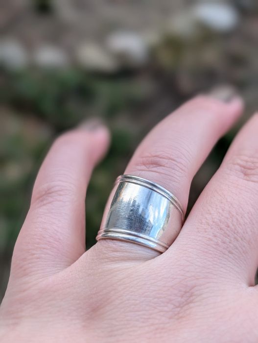 Inel vechi din argint de 925, handmade, copii