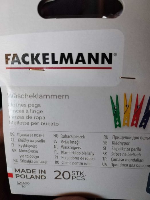 Cleme de rufe, din plastic, set de 20 buc. Made in Poland! Noi&etichet