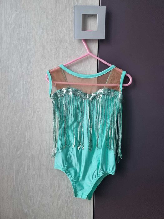 Set rochita 3 piese, dansuri sportive, verde menta, 8-9 ani, 13-14 ani
