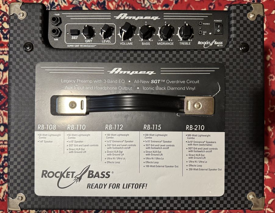 Комбоусилитель бас-гитарный Ampeg ROCKET BASS RB-110, 50Вт
