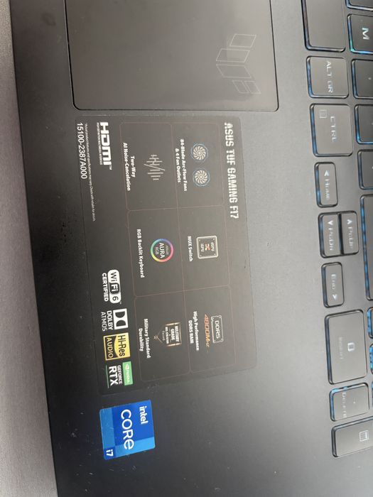 Laptop gaming Asus Tuf F17