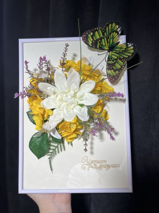 Изработка на рамки с 3D цветя.