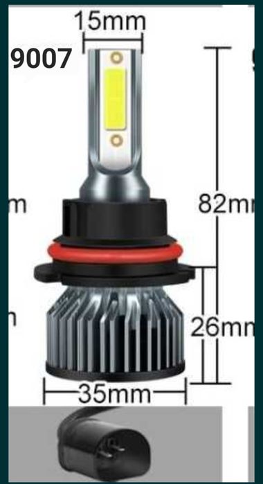 Becuri LED HB5 9007  20000LM set 2buc