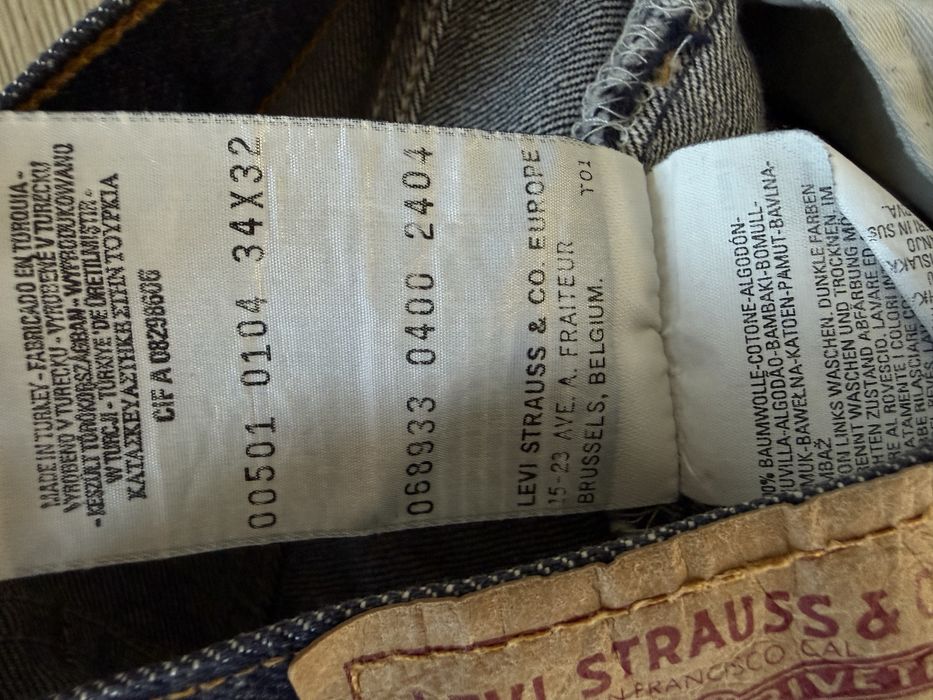 Blugi LEVIS 501 Indigo 2004 Barbati | Marime 34 x 32 (Talie 87 cm)