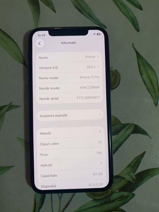 Vand iphome 11 pro telefonul arata inpecab sanatate baterie 88