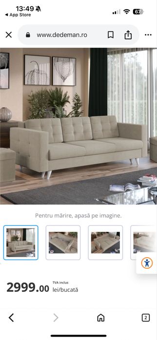 Canapea extensibila(ca noua)