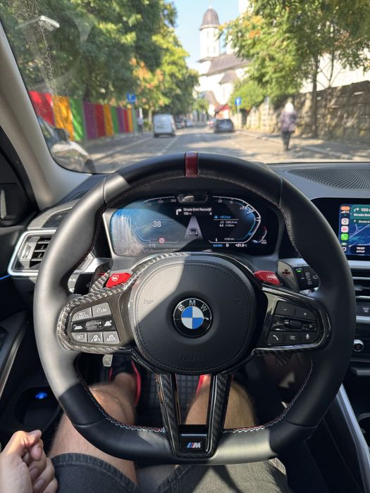 Volan BMW Model CS Carbon piele nappa si cusaturi M G20 G21 G30