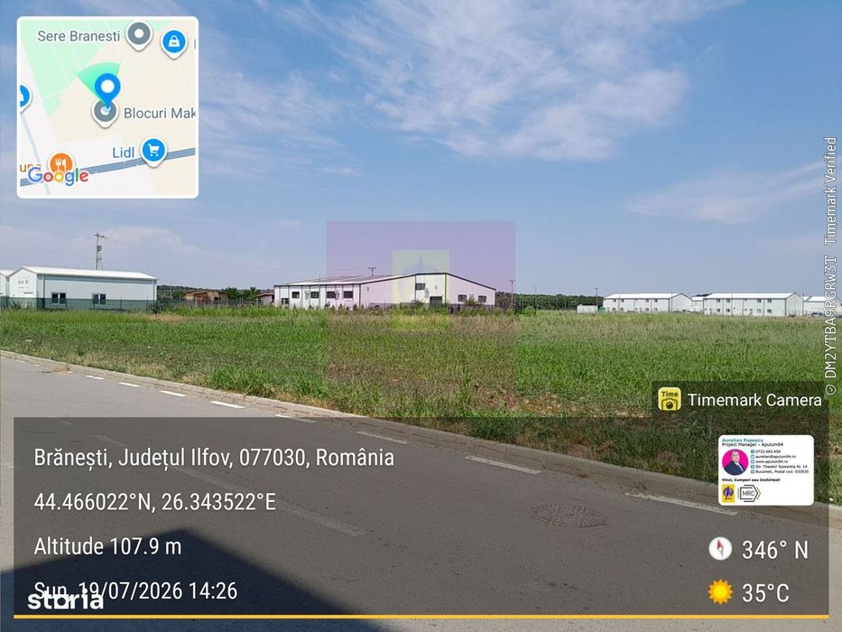 Branesti - Teren 3300 mp vizavi de blocurile Makita
