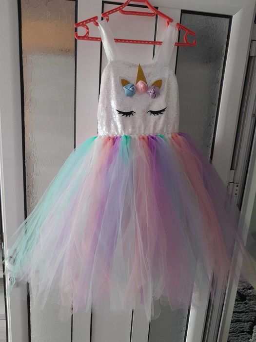 Рокля еднорог с пайети за момичета