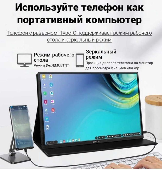 Монитор Zeuslap Портативный