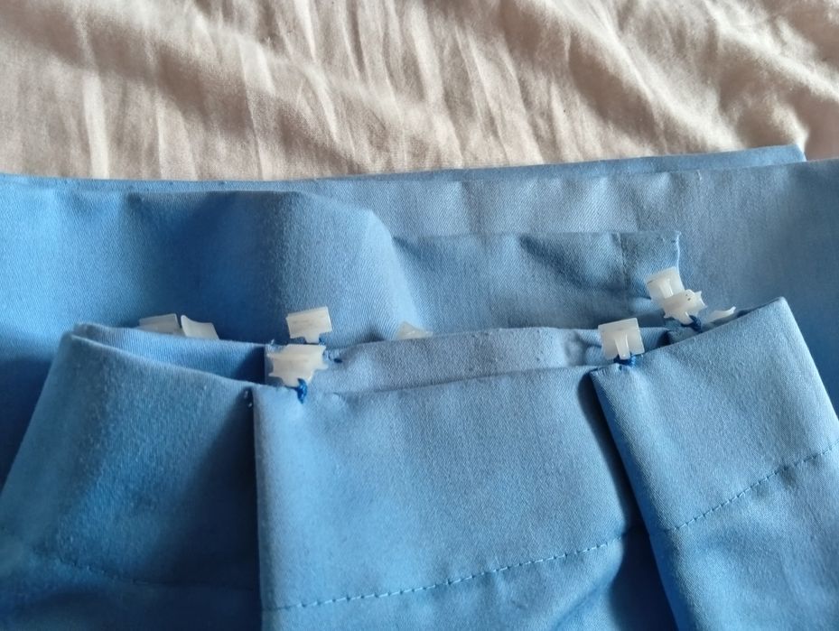 2 бр. завески светло сини 1,32 м./1.32 м