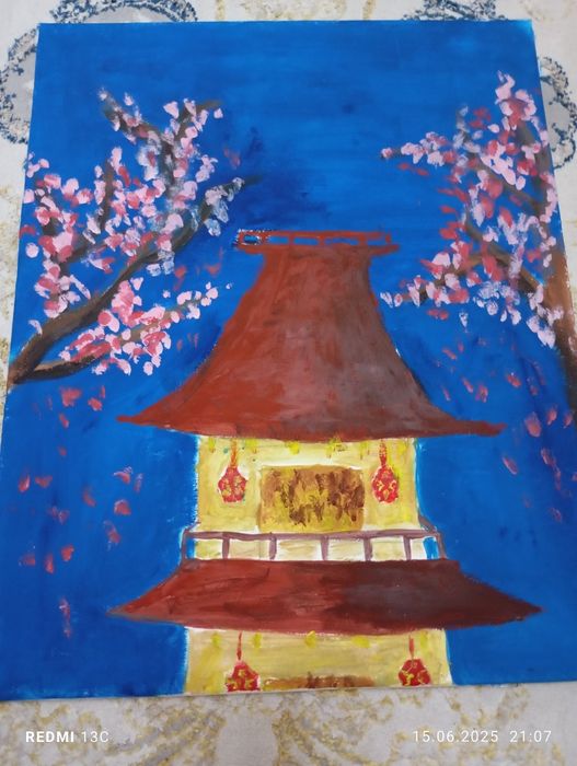 Рисунок "Китай - Сакура" (ручная работа)