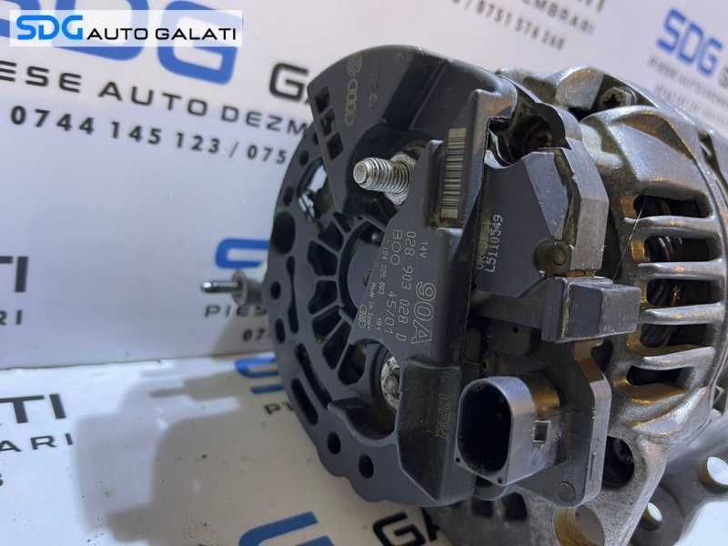 Alternator 90A VW Golf 4 1.4 B 1998 - 2006 Cod 028903028D 0124325003 [S0093]