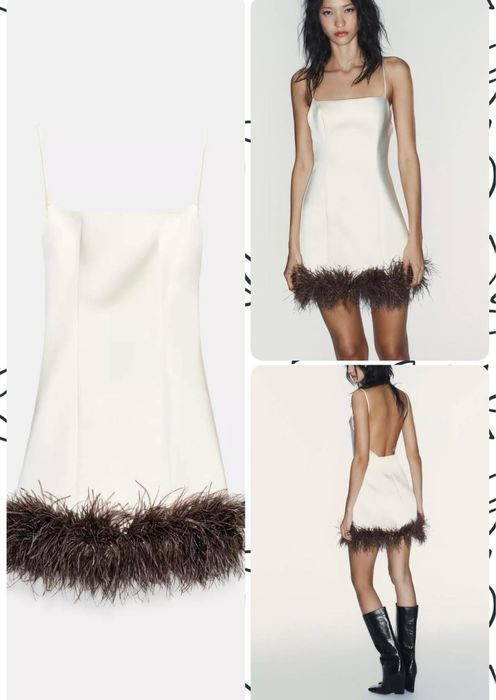 Рокля с пера - ZARA