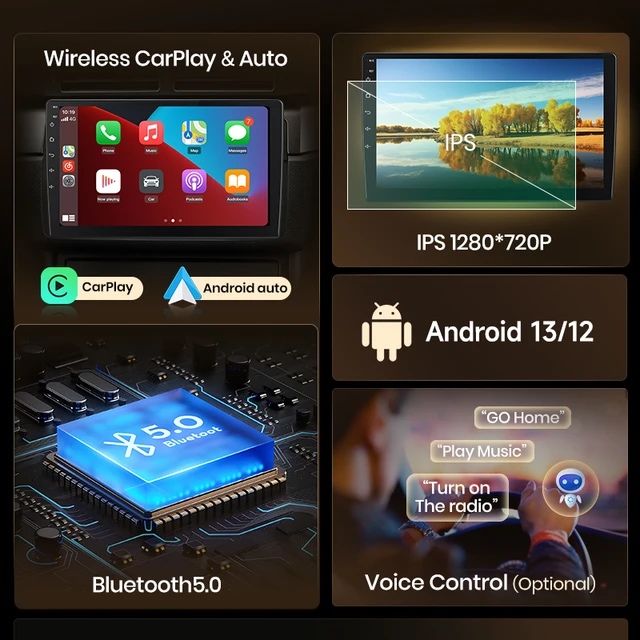Navigatie Android  Mercedes ML / GLE Stil OEM , Carplay Waze + Camera