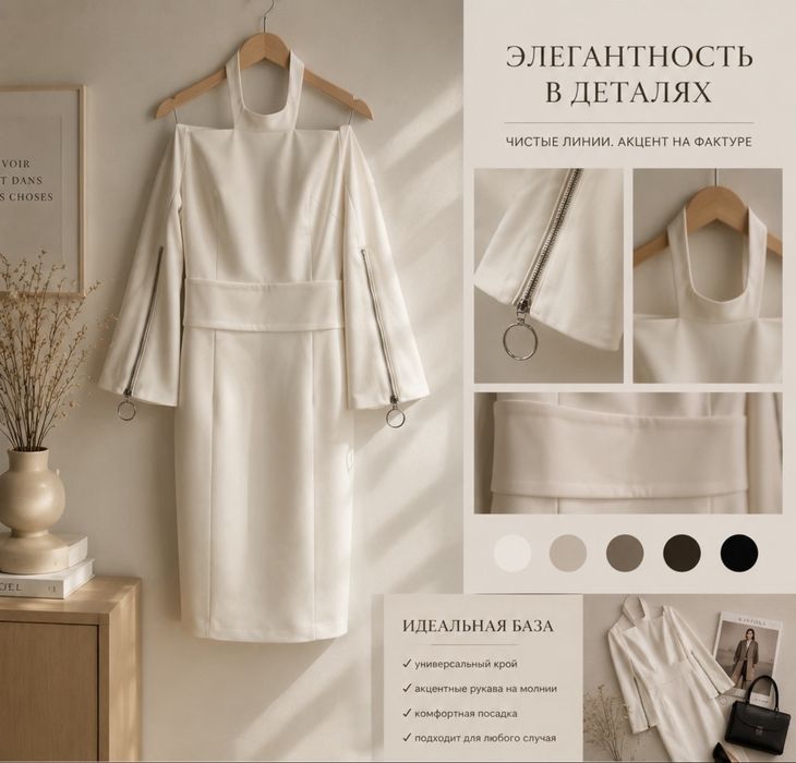 Платье белое.