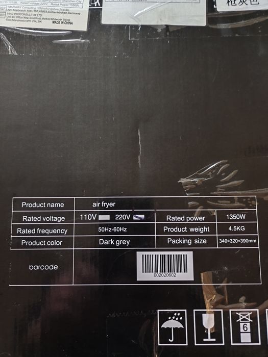 Air Fryer 4,5 l,1350w