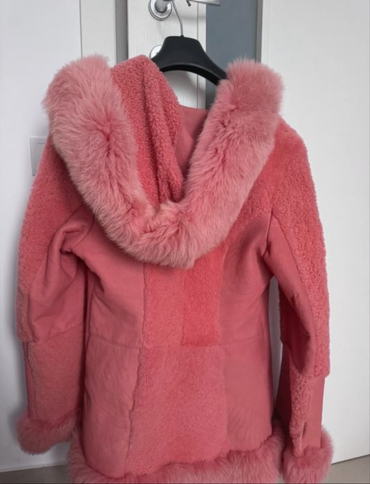 Palton blana roz