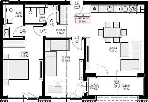 Продава се Тристаен апартамент в с. Панчарево, Област София-град - 101 кв.м за 2395 €/кв.м - Снимка #7