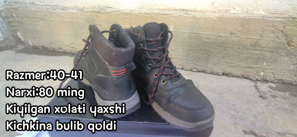 Jami 6 ta ayollar va erkaklar oyoq kiyimlari sotiladi