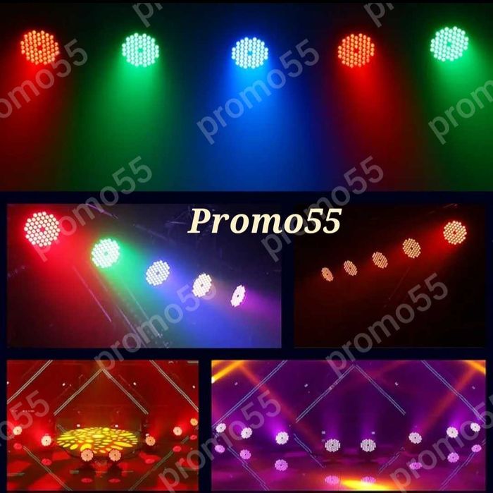 ПРОМО! Голям  Диско Парти Прожектор 54 Лед Диода, Сценично Осветление