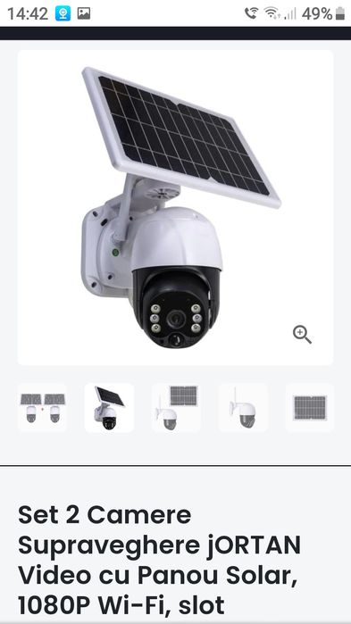 Camere supraveghere solare 1+1