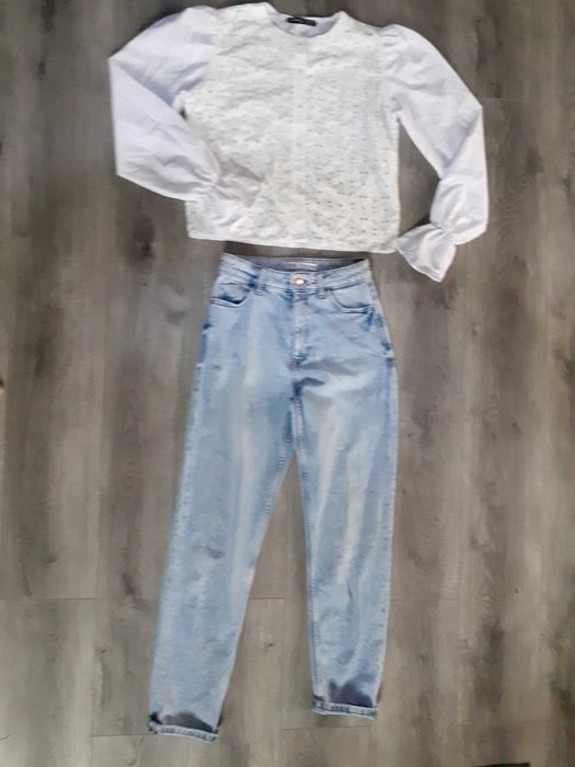 Set dama xs-s camasa si blugi zara