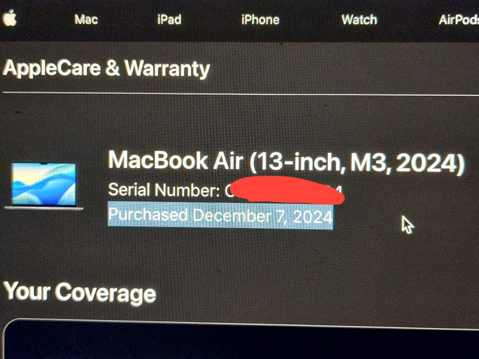 MacBook M3, 256, 8. 13 inch.