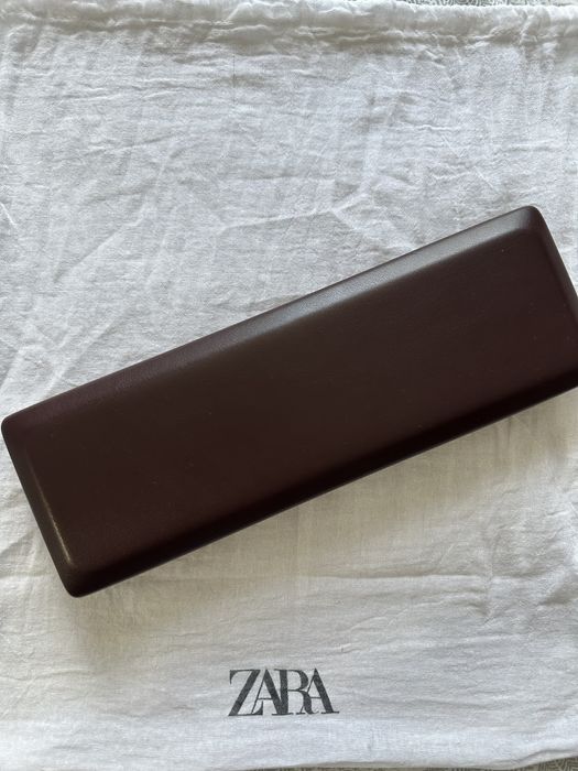 Чанта Zara клъч тъмно червена