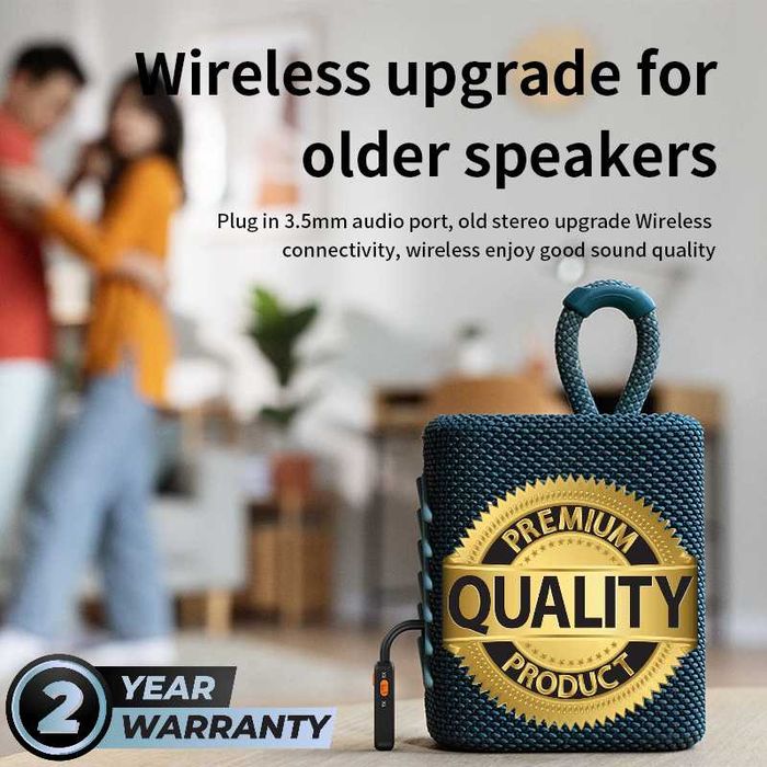 Adaptor Bluetooth 5.4 AdyMel®, mufa Jack 3.5 mm flexibila