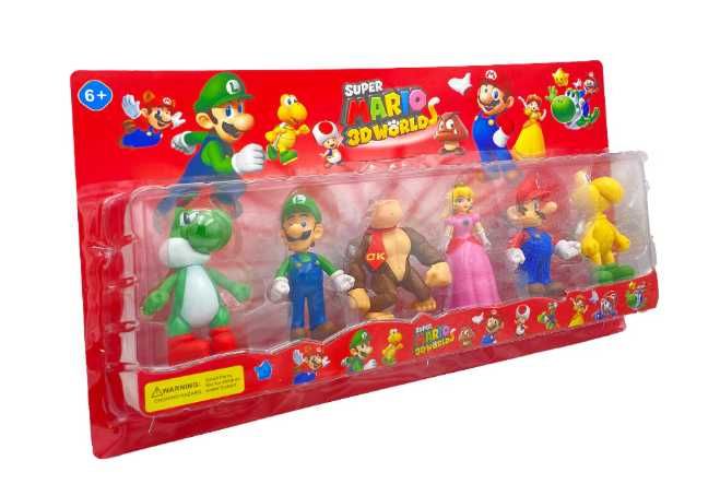 Комплект 6 фигурки Super Mario Супер Марио всички герои